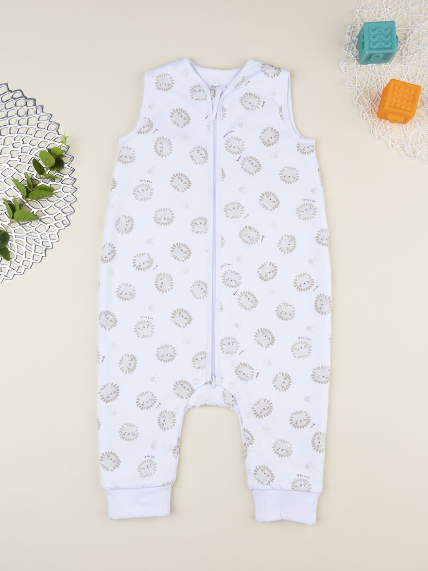 Sacco nanna bimbo bianco leoncini allover