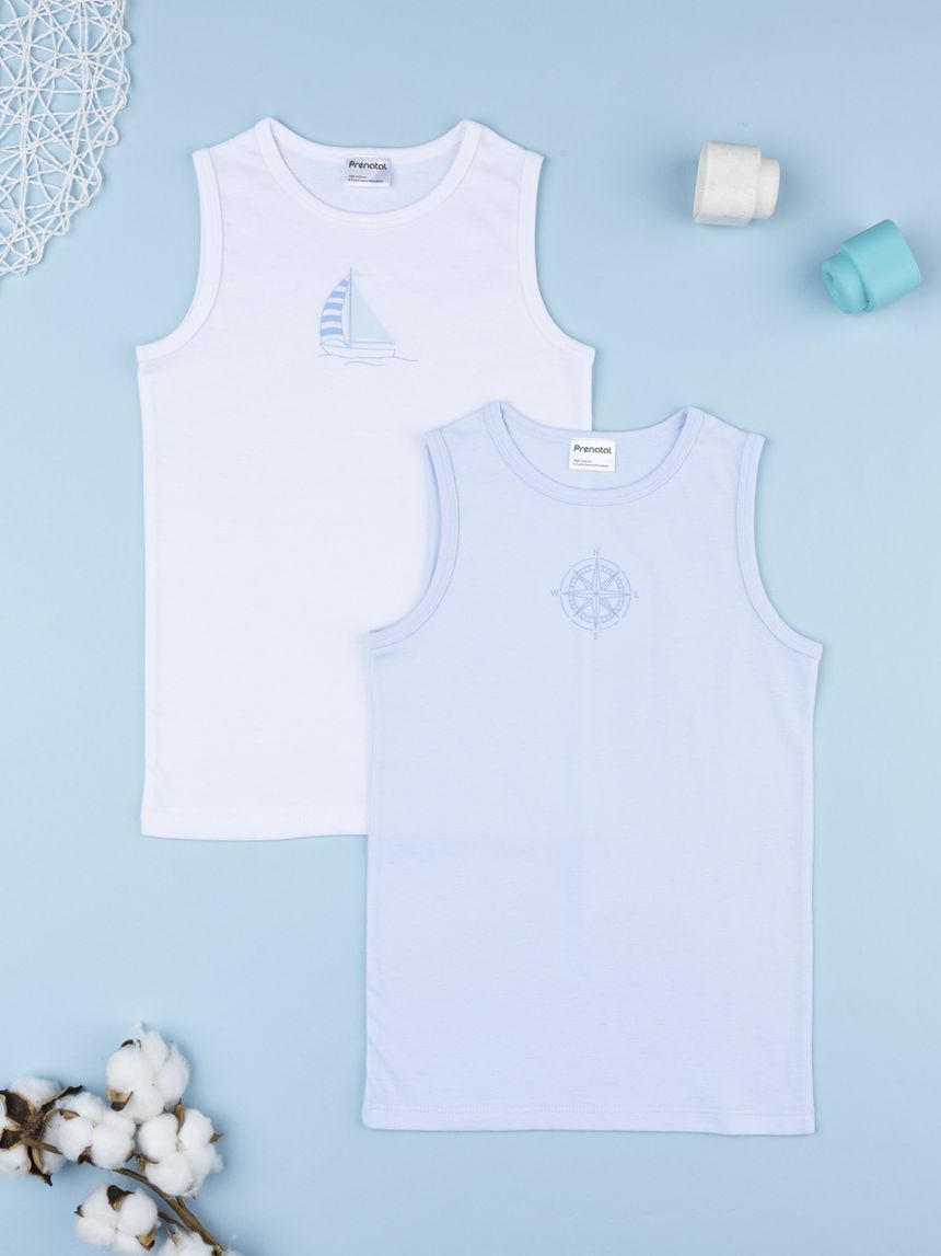 Pack 2 canotte bimbo vela