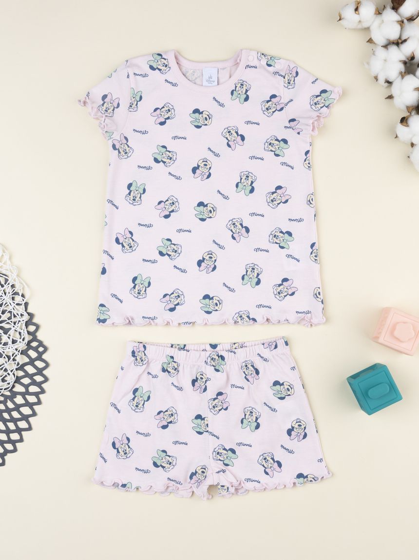 Pigiama corto bimba minnie allover