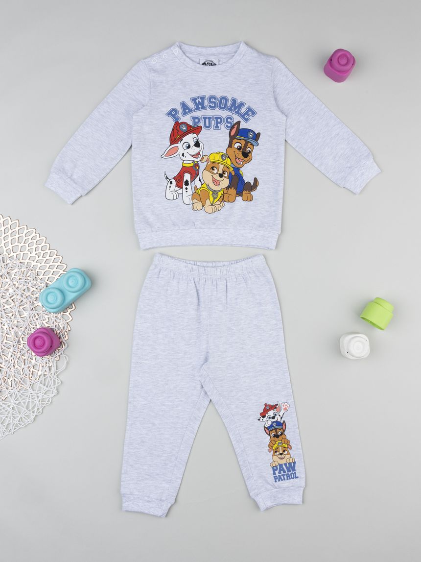 Pigiama paw patrol bimbo grigio