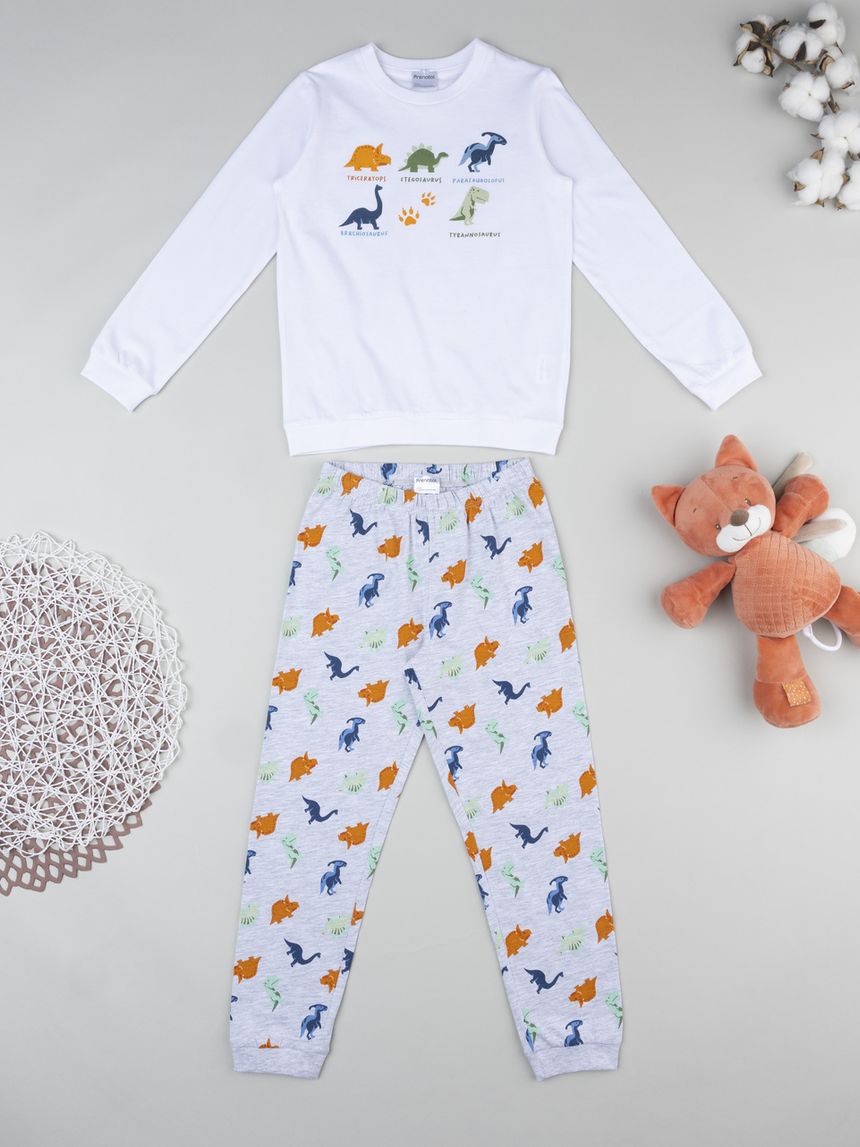 Pigiama lungo due pezzi bimbo dino