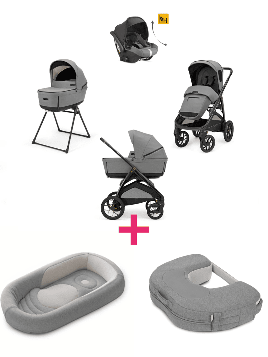 Trio inglesina system4 aptica xt darwin recline canyon grey con telaio nero + welcome pod harmony grey + cuscino allattamento elysia™ harmony grey a un prezzo speciale