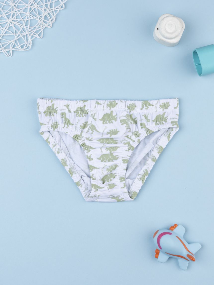Slip bambino bianco dinosauri