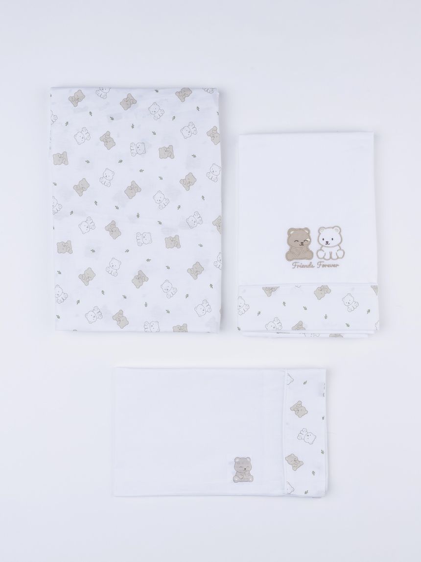 Set 3 pezzi letto - orsetti