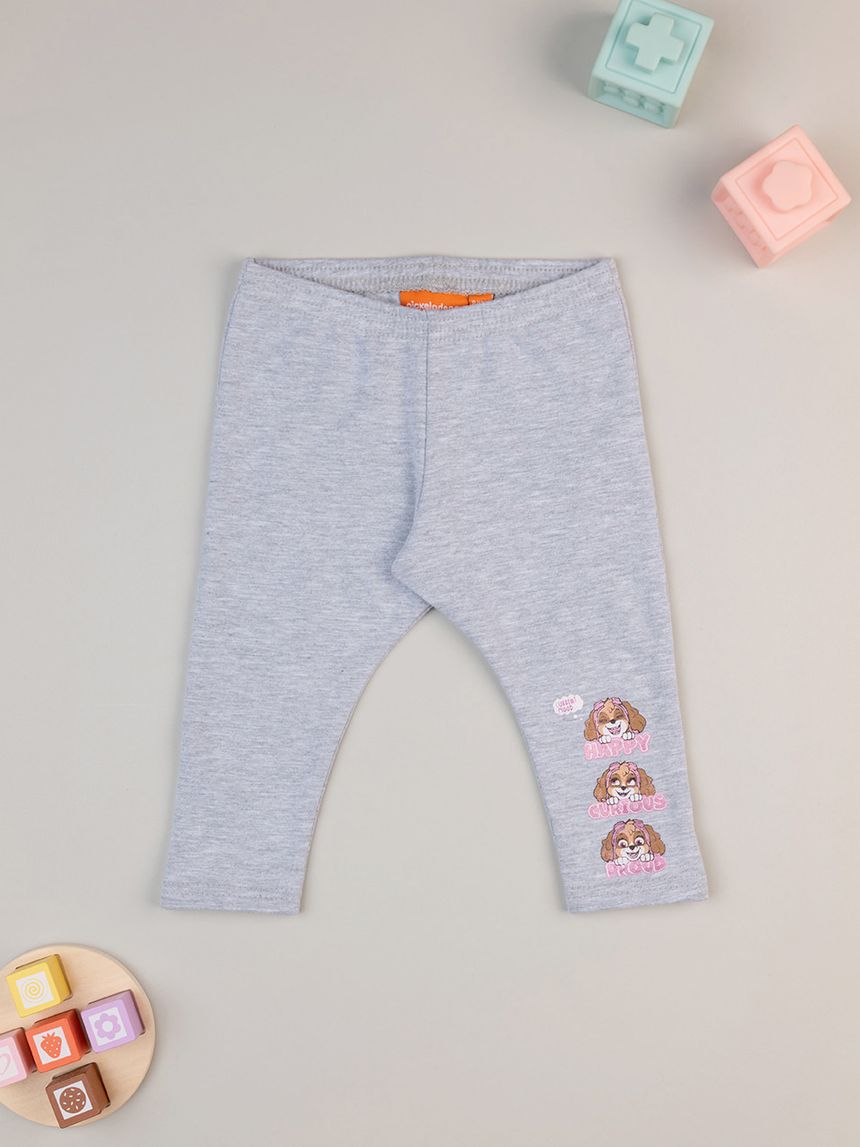 Legging bimba grigi paw patrol