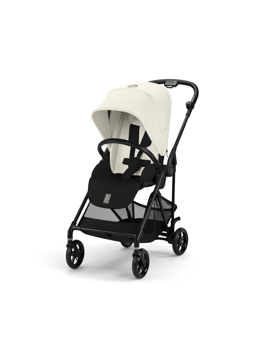Passeggino melio carbon b/canvas white-light beige - cybex