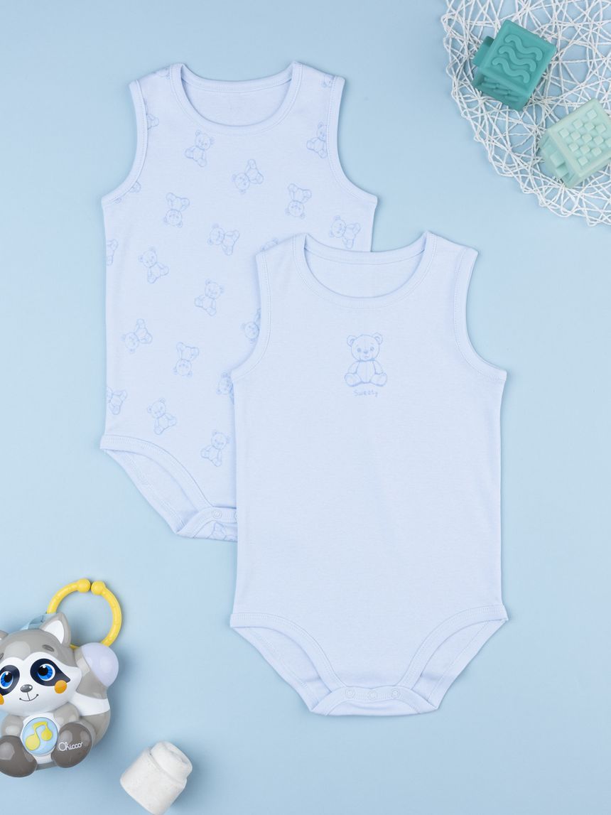 Pack 2 body bimbo azzurri teddy
