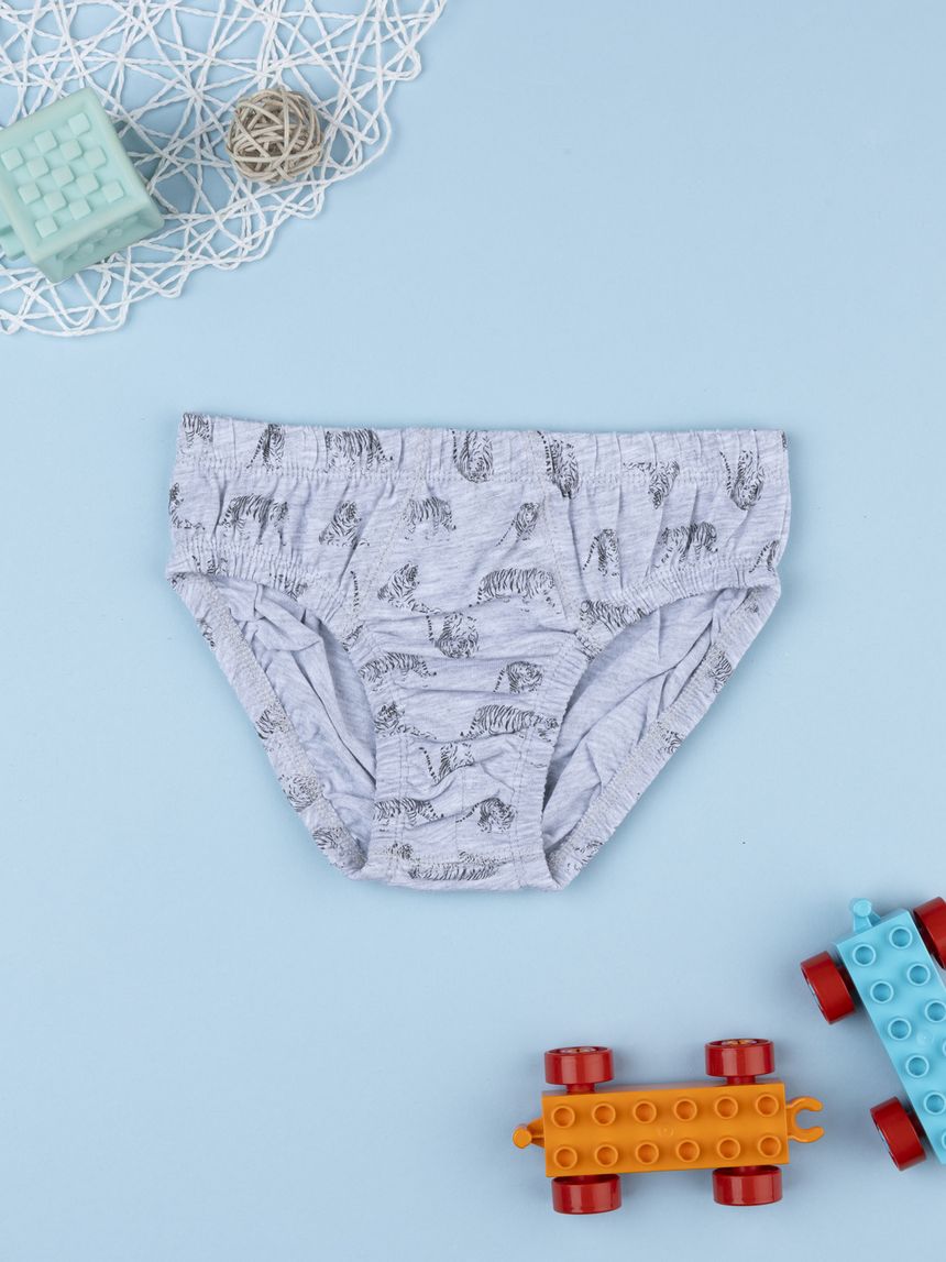 Slip bambino grigio tigri