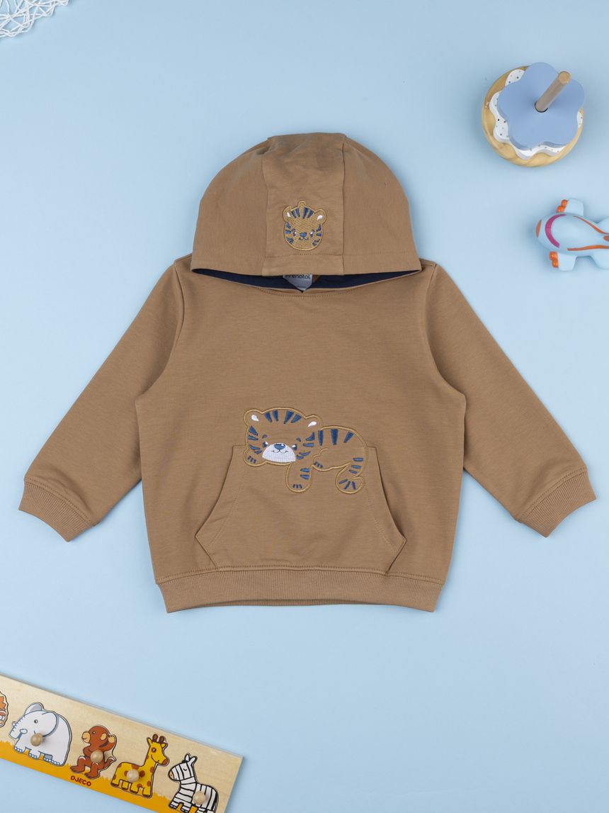 Felpa bimbo marrone tigre