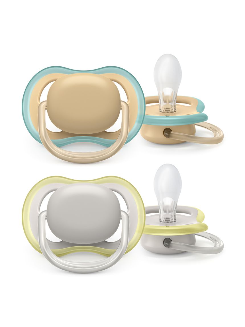 2 ciucci ultra air 0-6 mesi colore grigio/marrone - philips avent