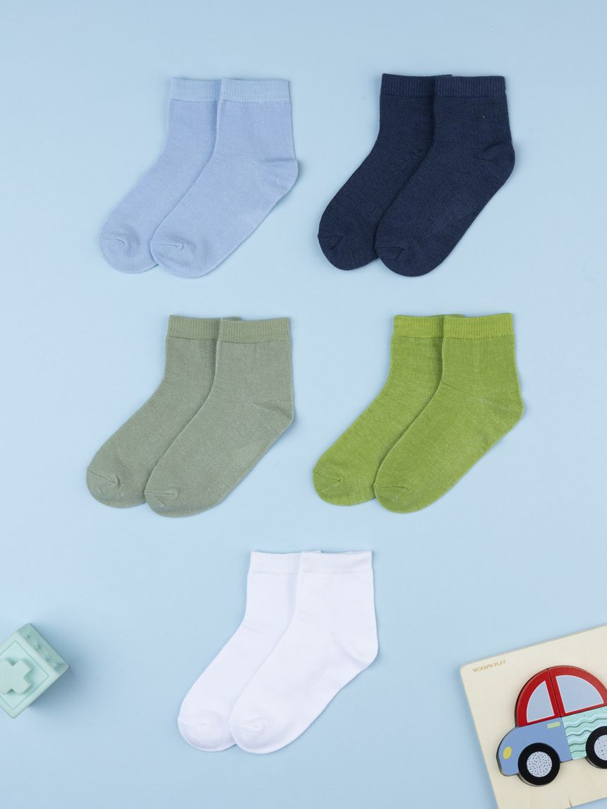Pack 5 calze bimbo vari colori