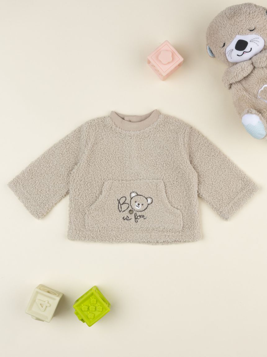 Maglia neonato effetto peluches