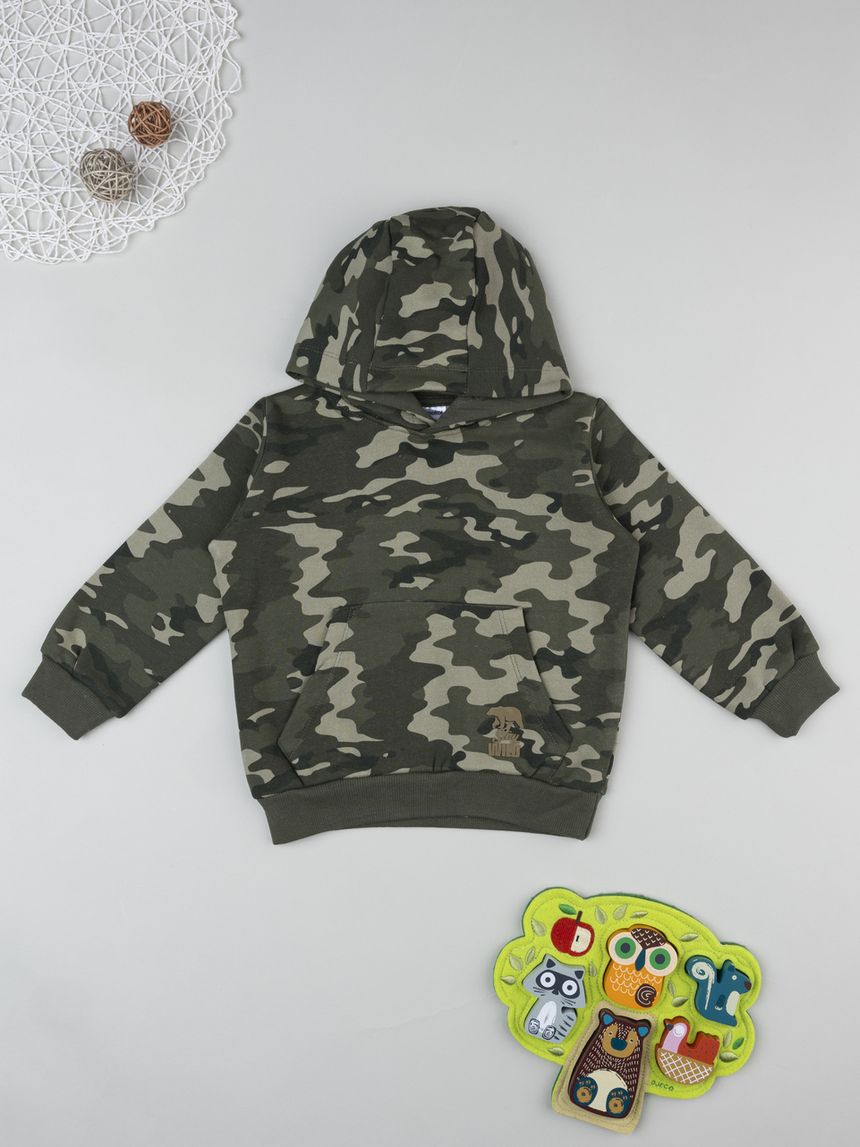 Felpa camouflage bambino