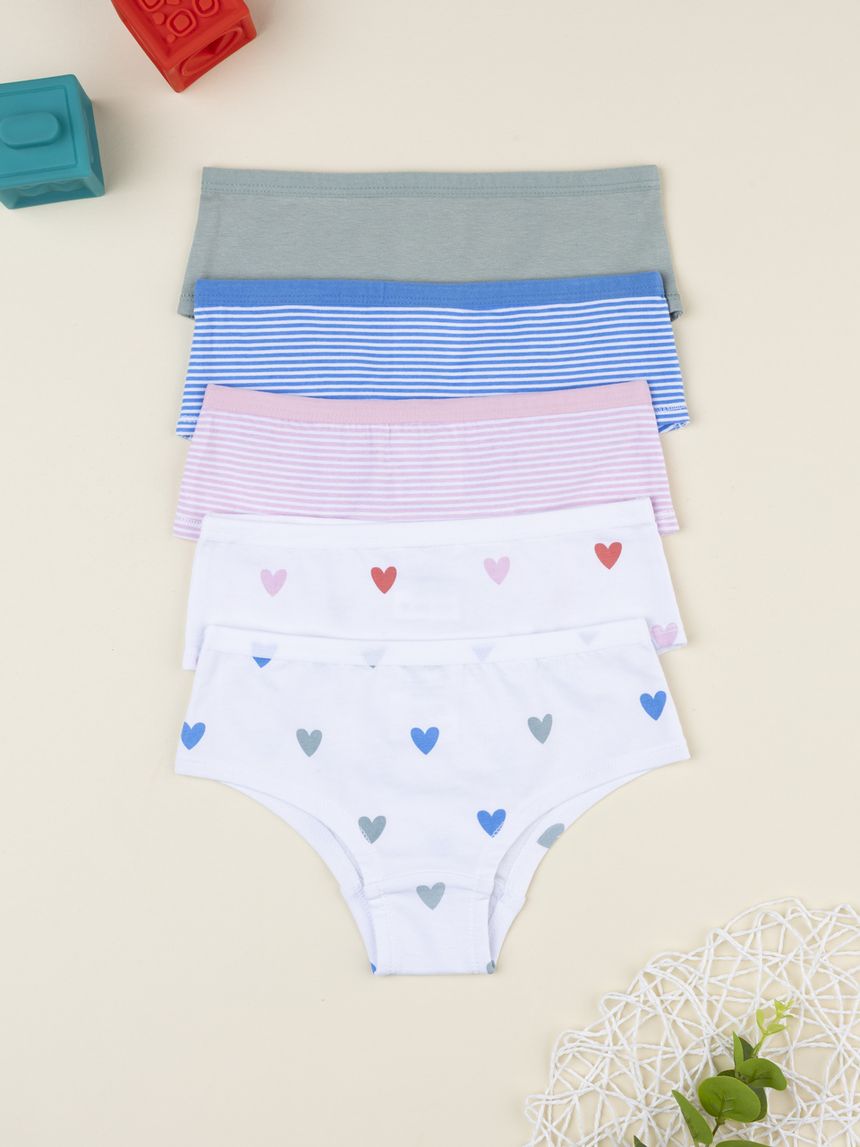 Pack 7 coulotte bambina vari colori