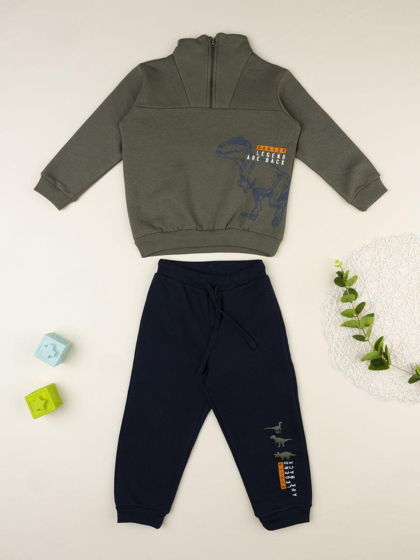 Completo due pezzi bambino t-rex