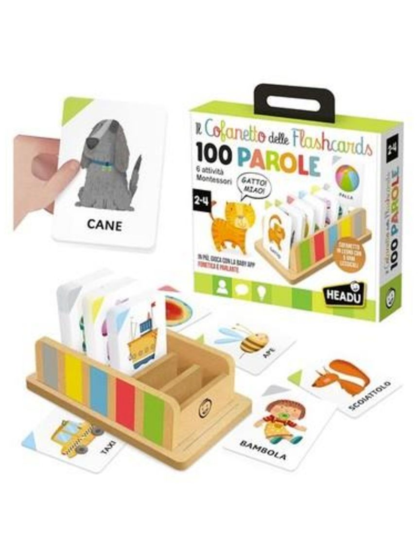 Cofanetto flashcards 100 parole – 2+  – headu