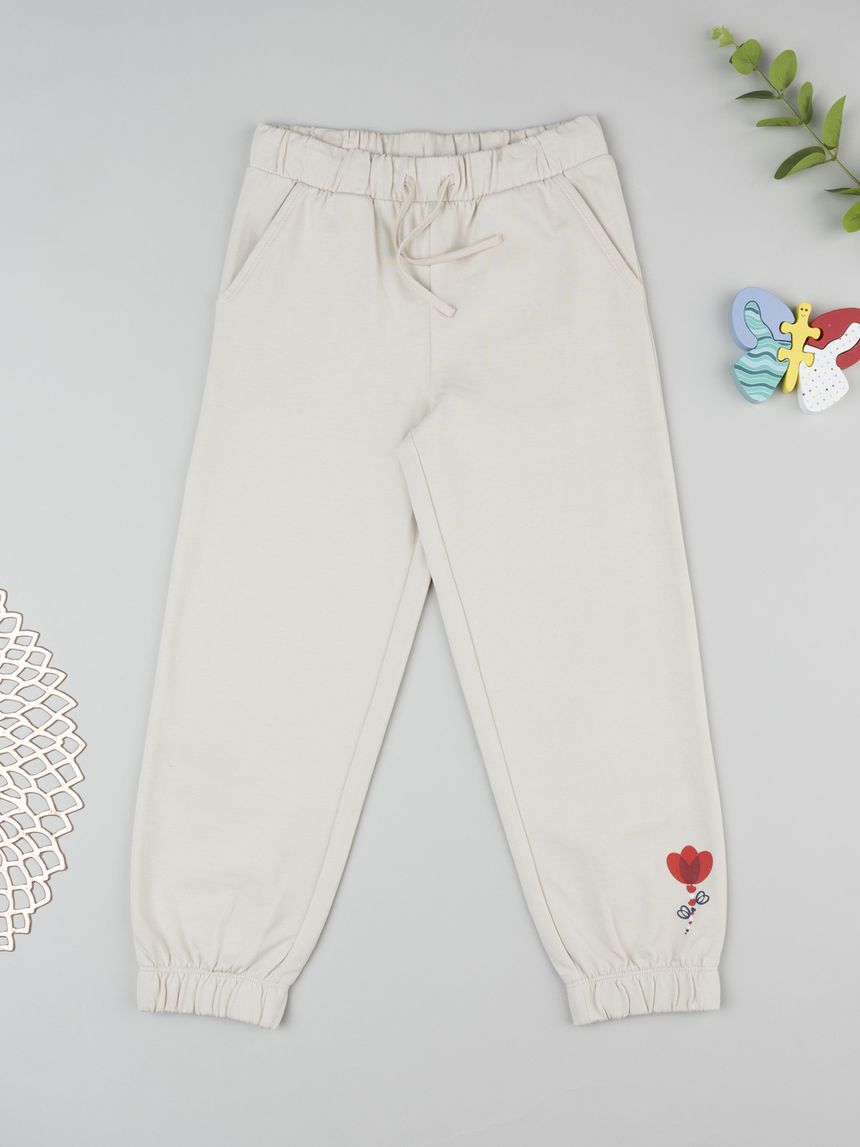 Pantalone leggero bimba beige
