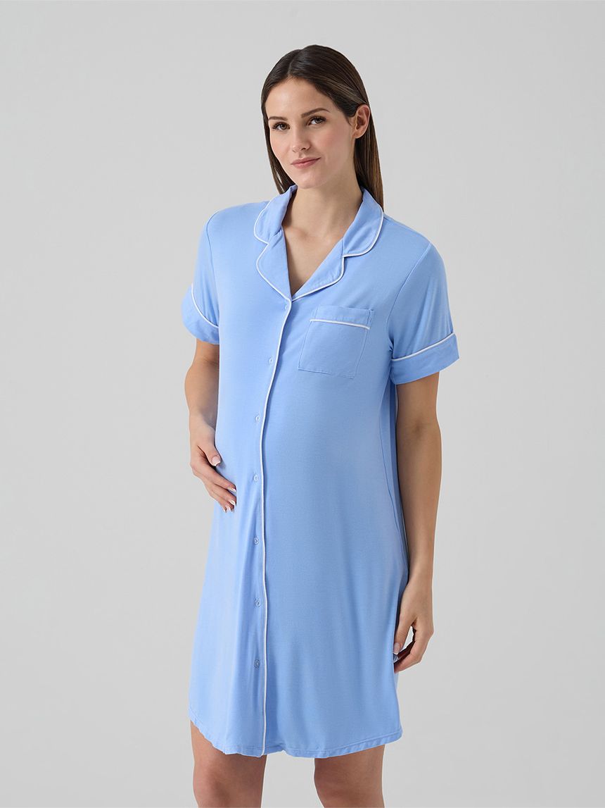 Camicia da notte allattamento premaman in cotone taglia S XL | Calze Camicia da notte allattamento premaman in cotone taglia S XL | Calze