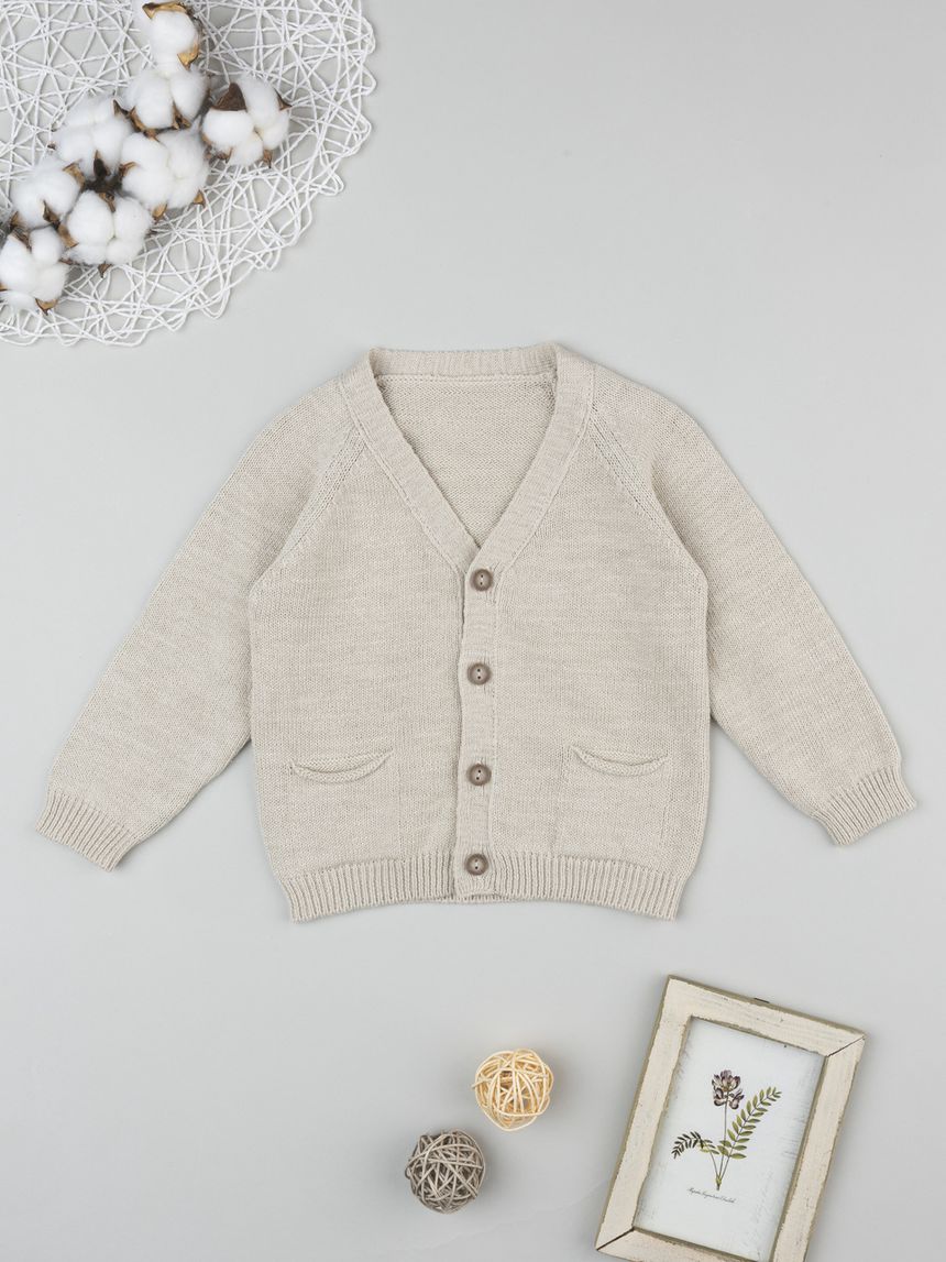 Cardigan bimbo beige