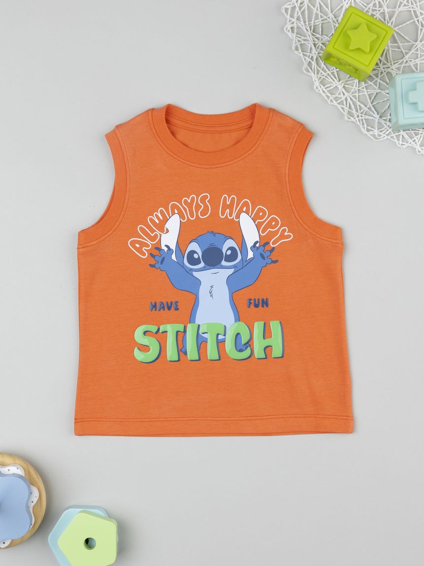Canotta bimbo stitch arancione