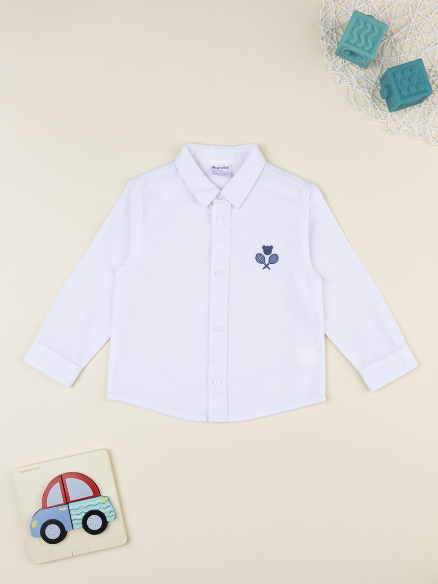 Camicia bianca bimbo ricamo