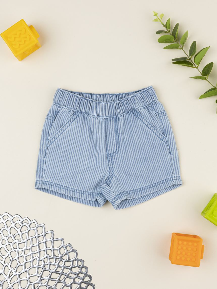 Shorts bimbo denim chiaro
