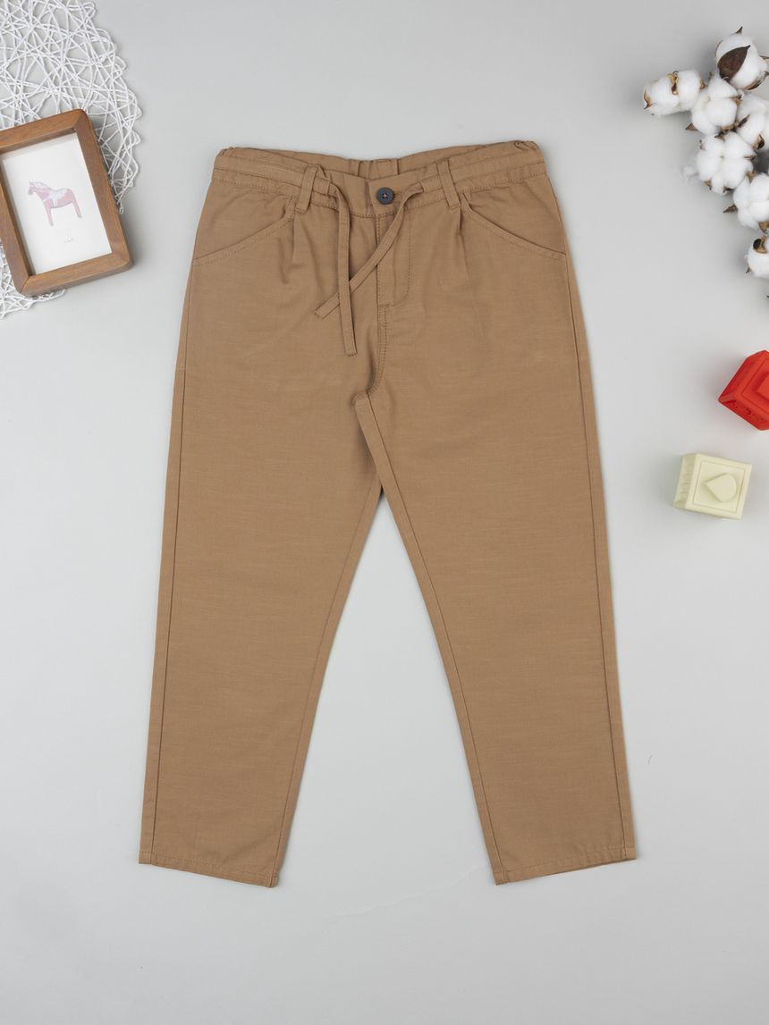 Pantalone bimbo marrone twill