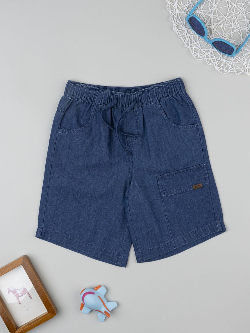 Bermuda bimbo denim scuro
