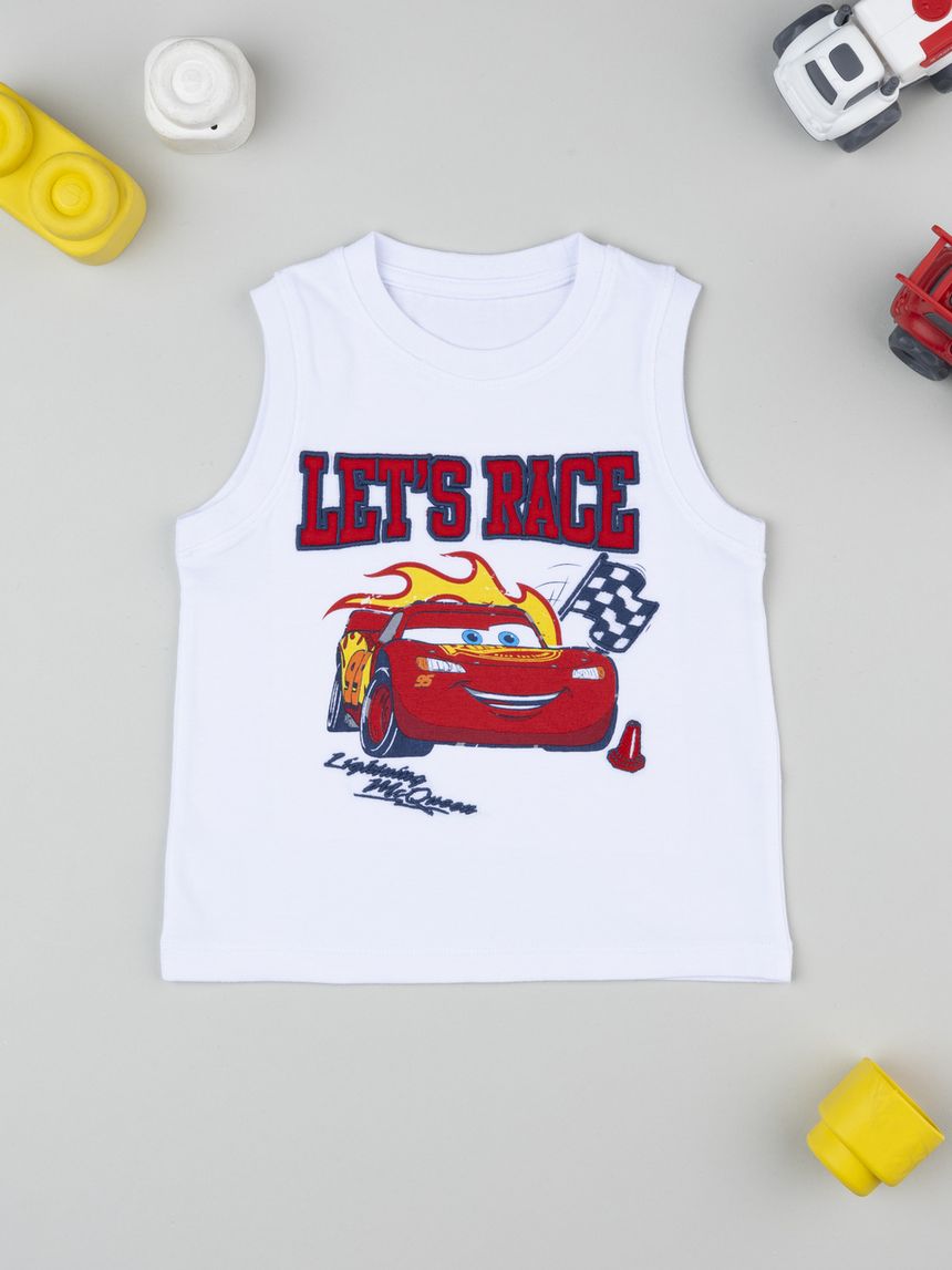 Canotta bimbo cars bianca