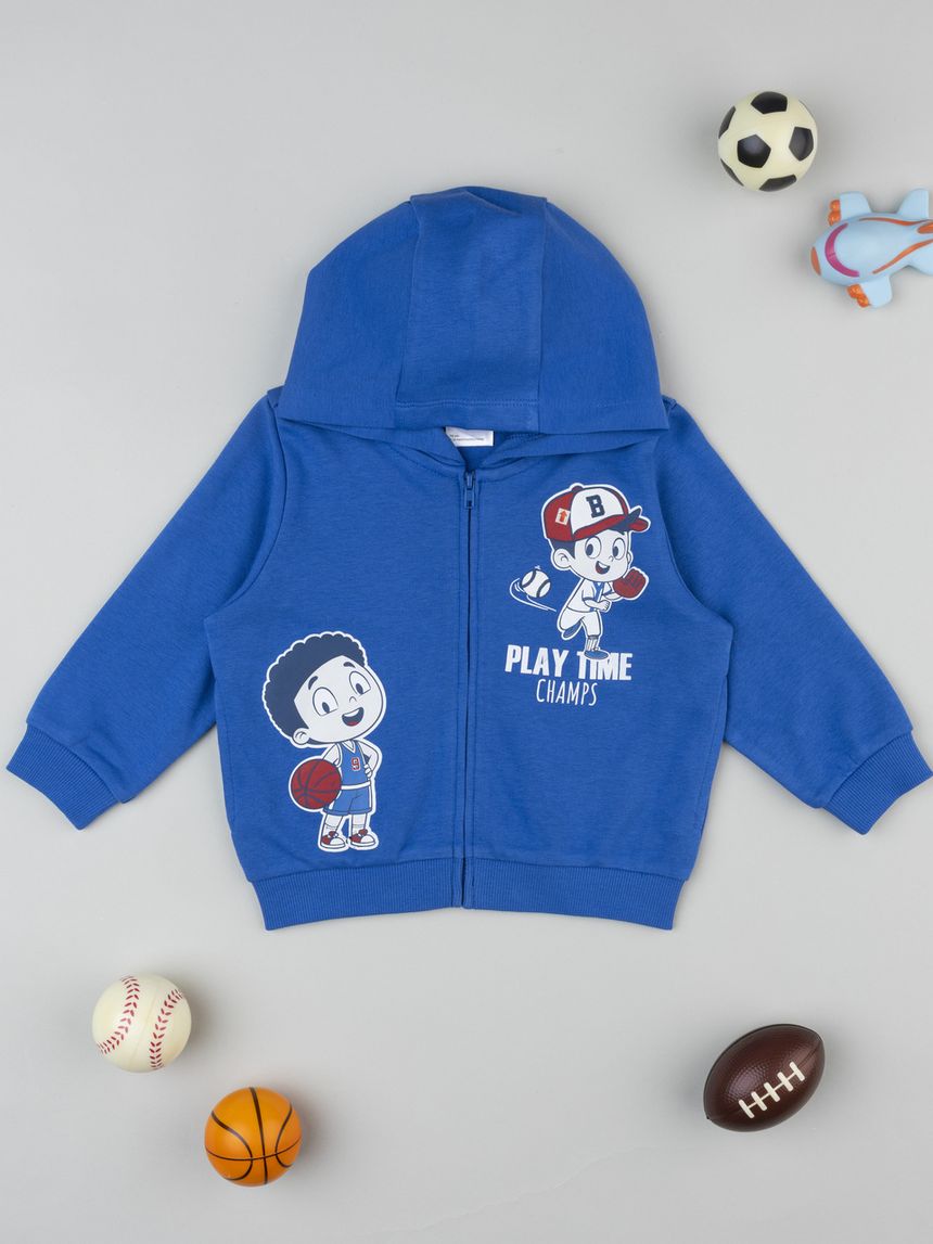 Felpa bimbo blu stampata