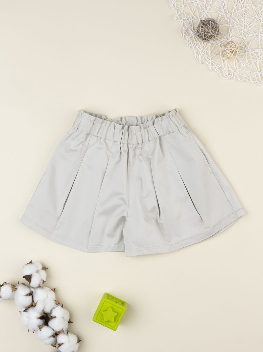 Shorts lino elegant beige bambina