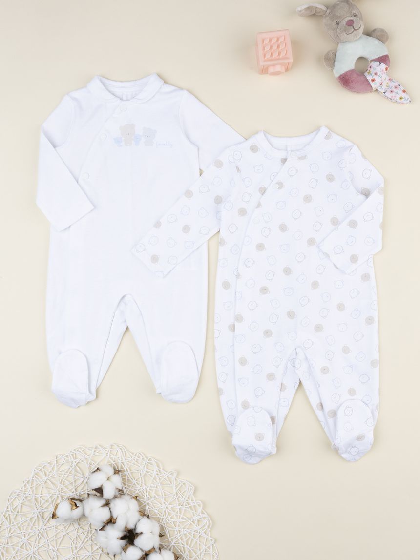 Pack 2 tutine bimbo orsetti bianche