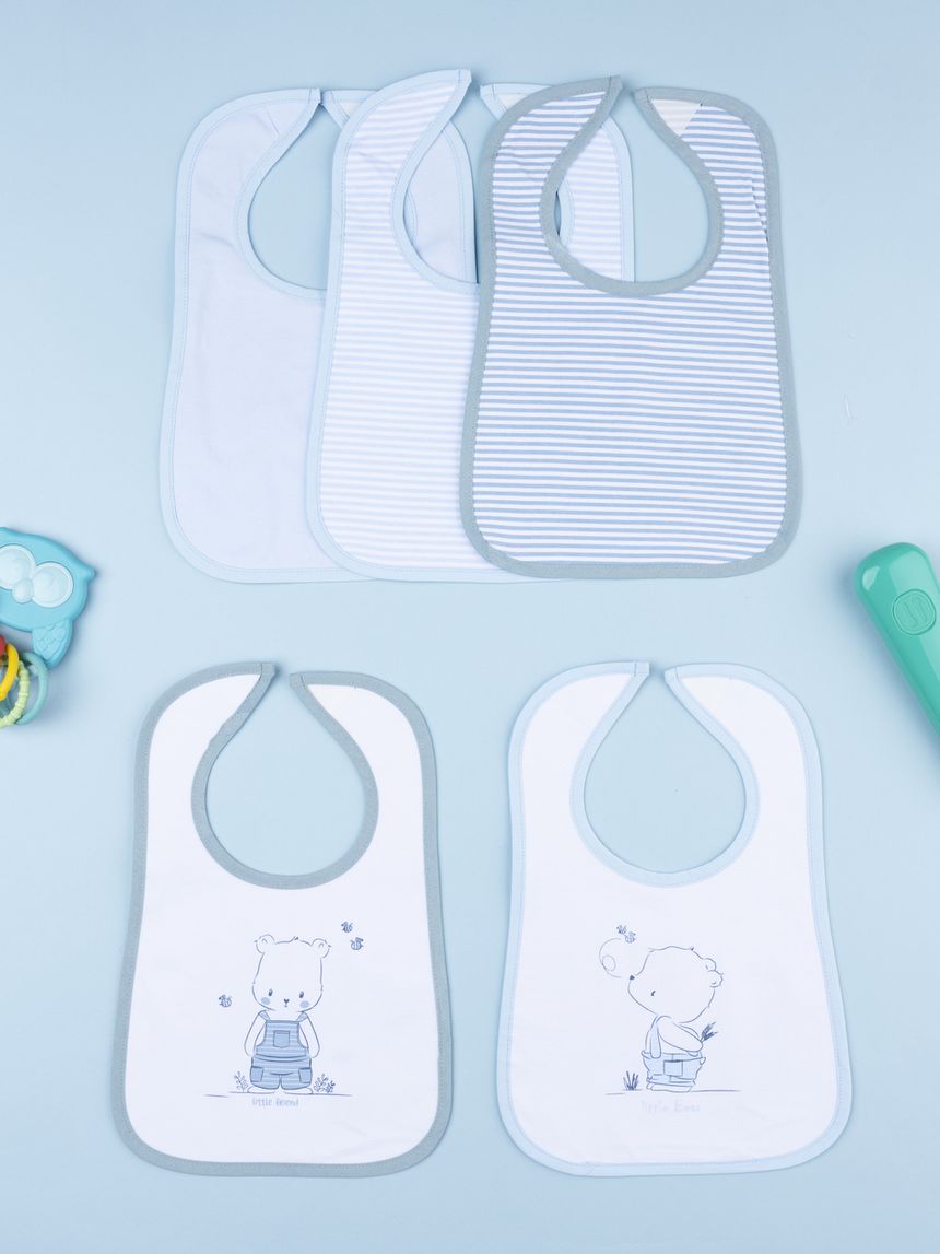 Pack 5 bavaglini plastificati bimbo