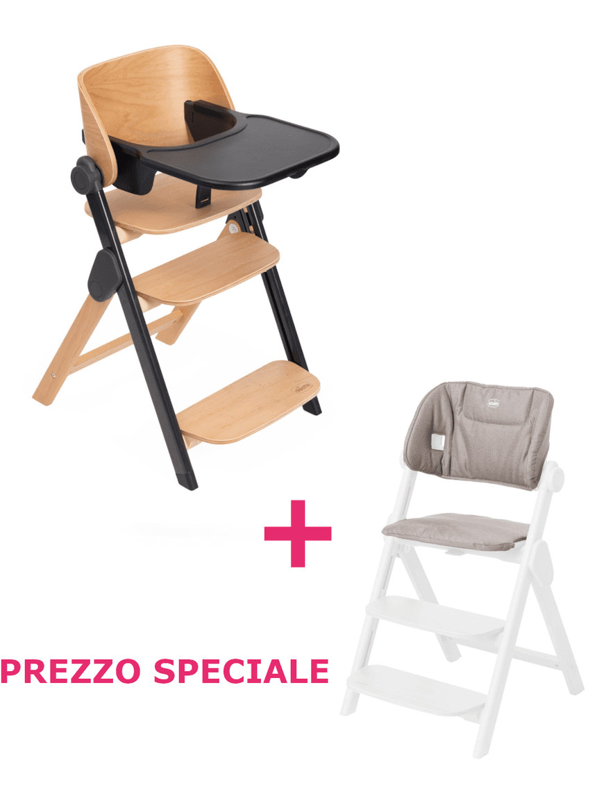 Sedia evolutiva meraviglia ebony + cuscino a un prezzo speciale