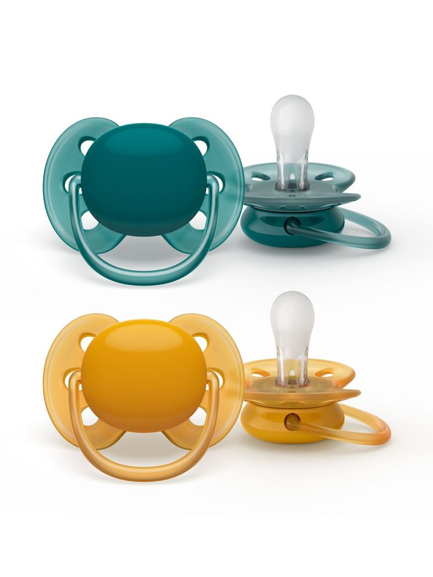 2 succhietti ultra soft 6-18m neutro - philips avent