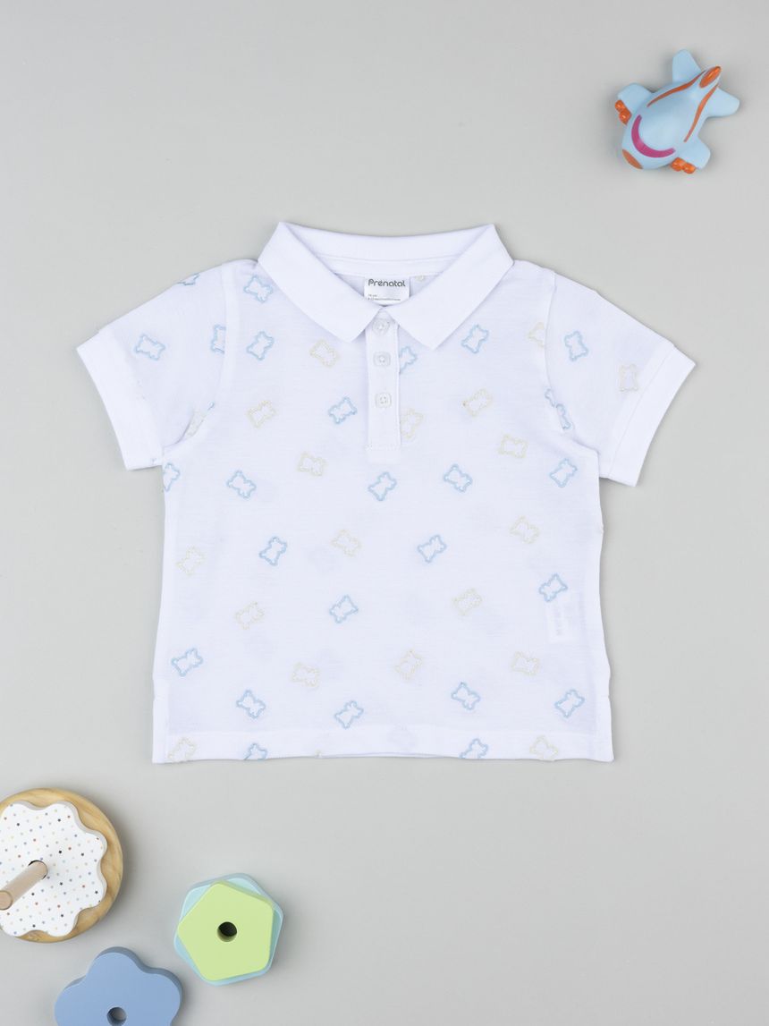 Polo bimbo bianca orsi