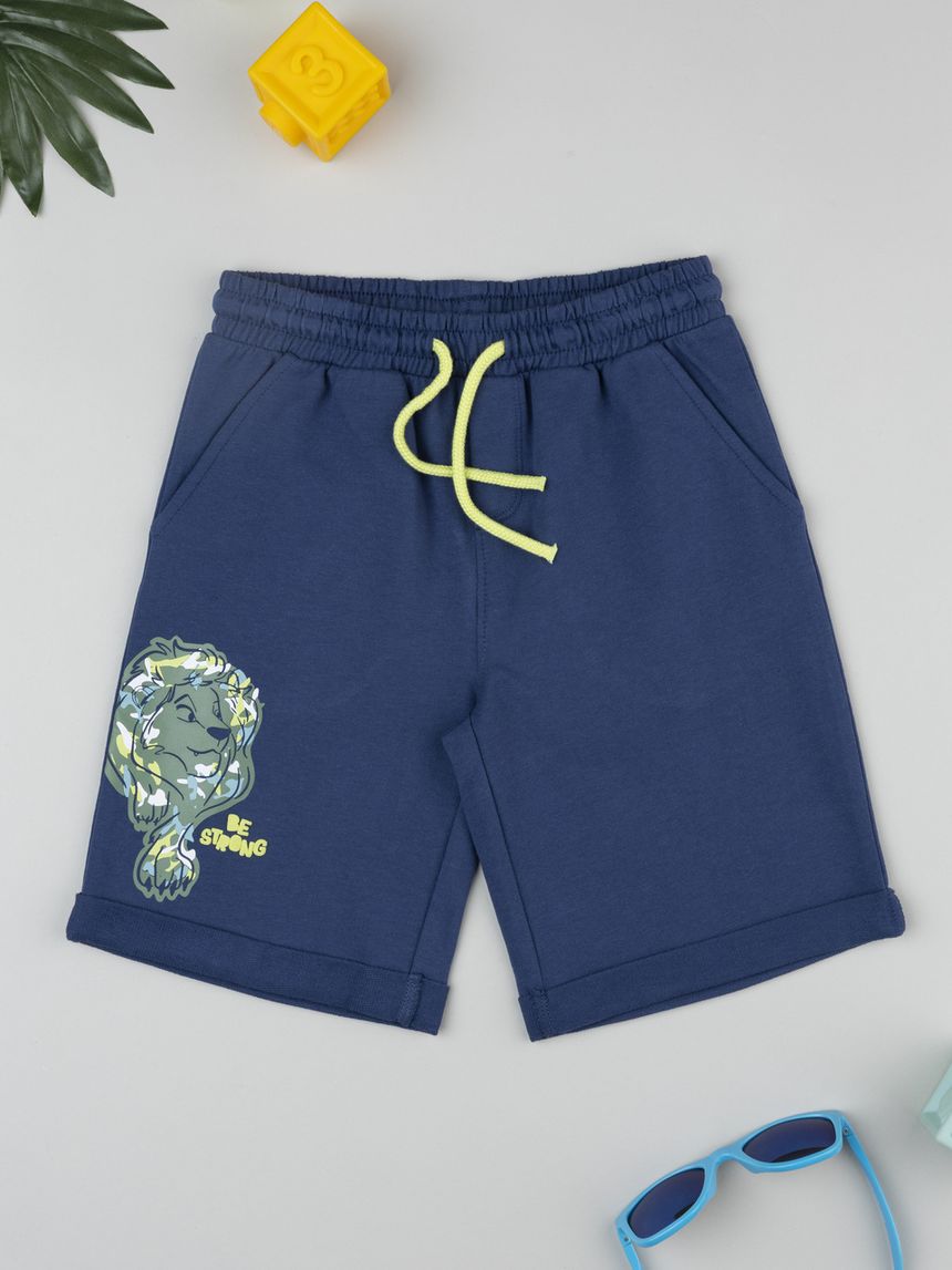 Shorts bimbo blu leone