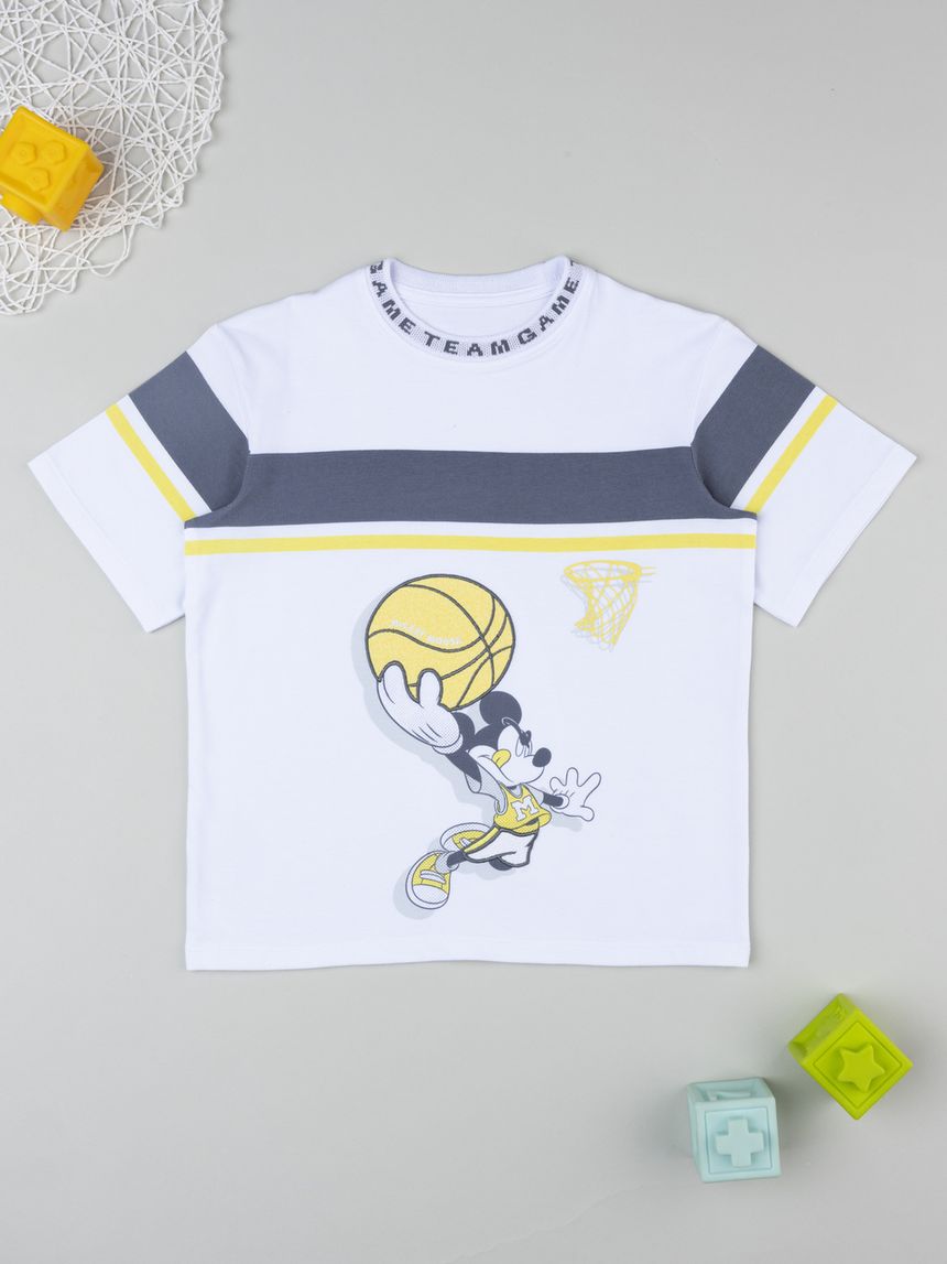 T-shirt bambino mickey basket