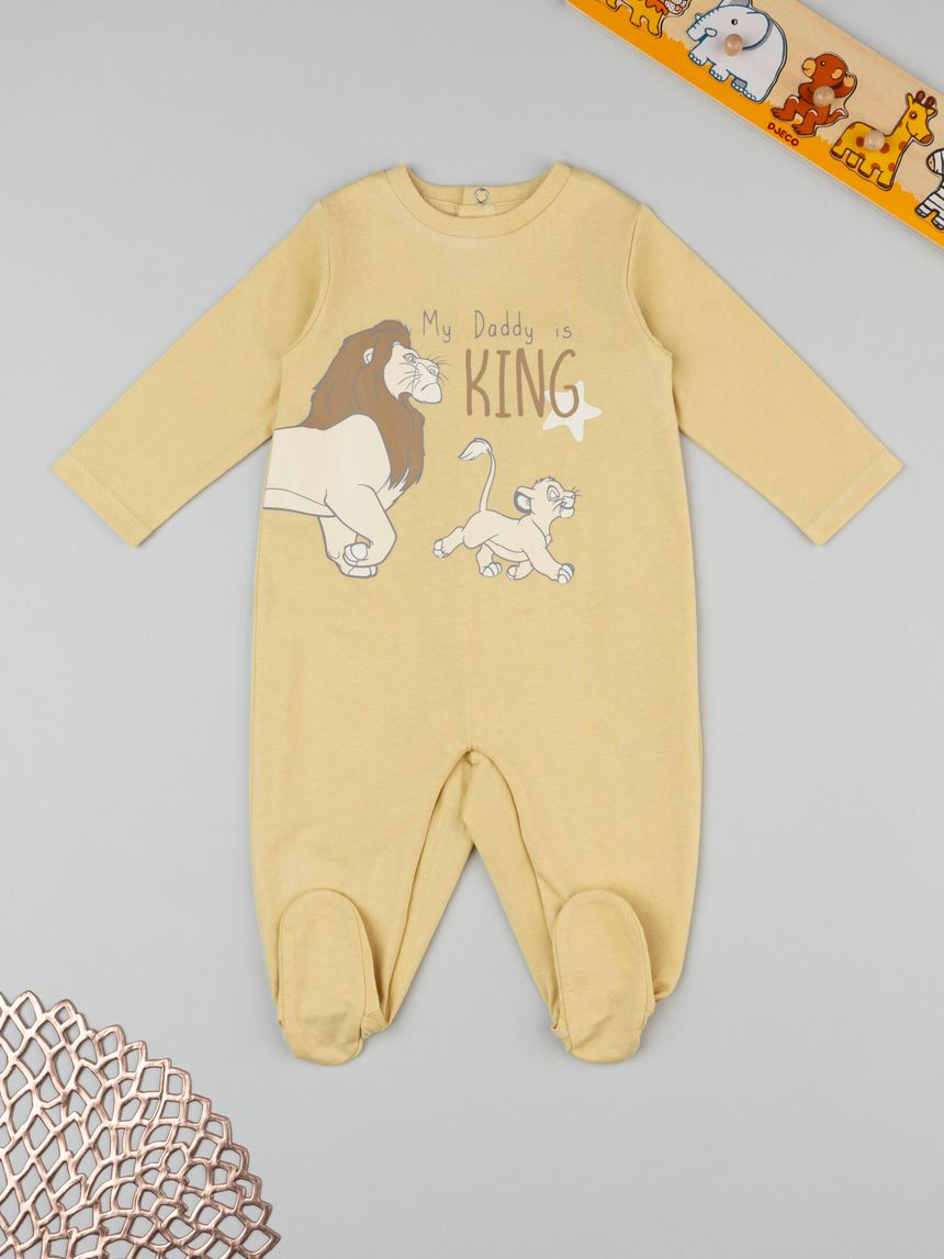 Tutina neonato re leone gialla