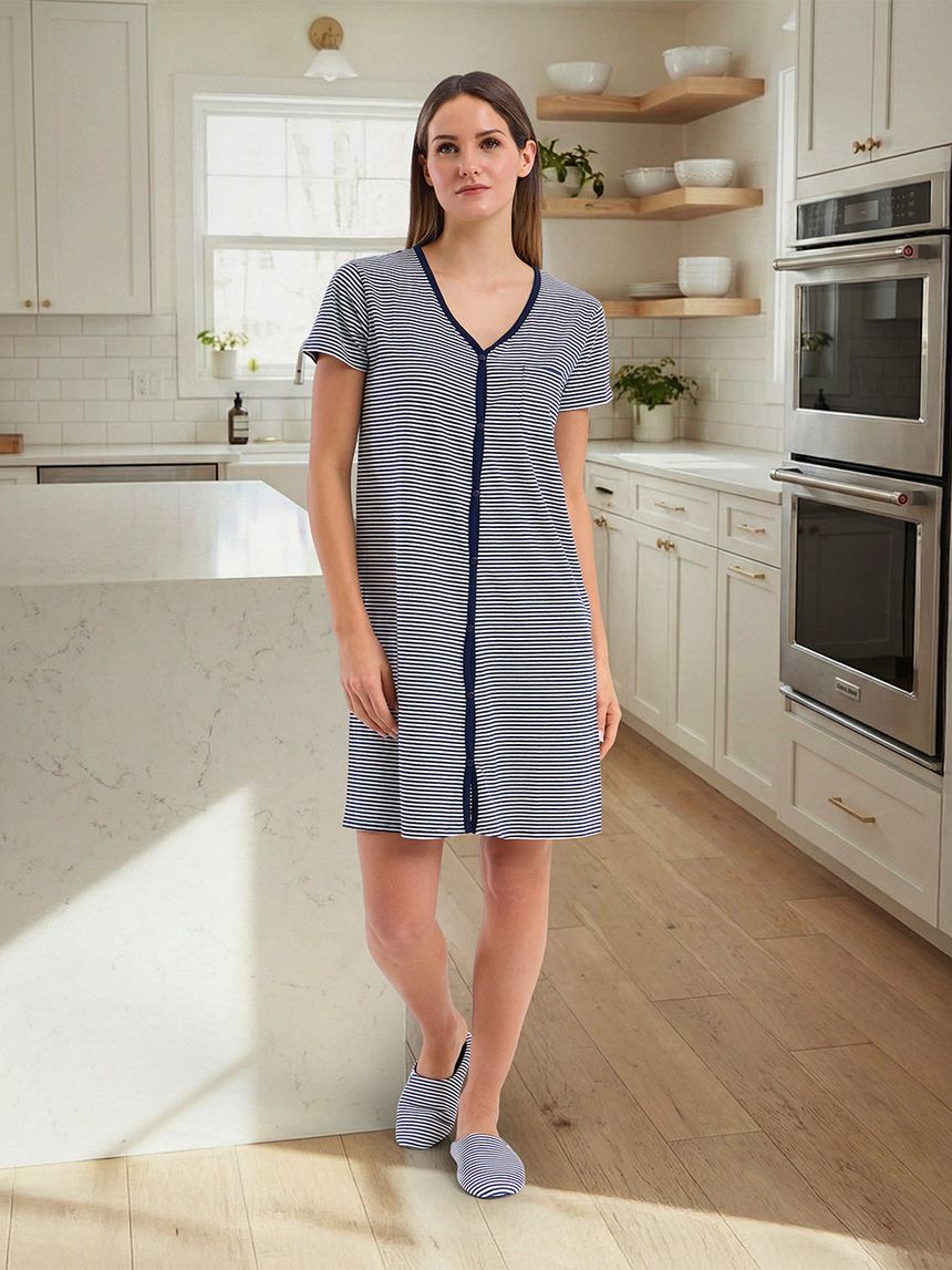 Pantofole premaman regate bianco/blu