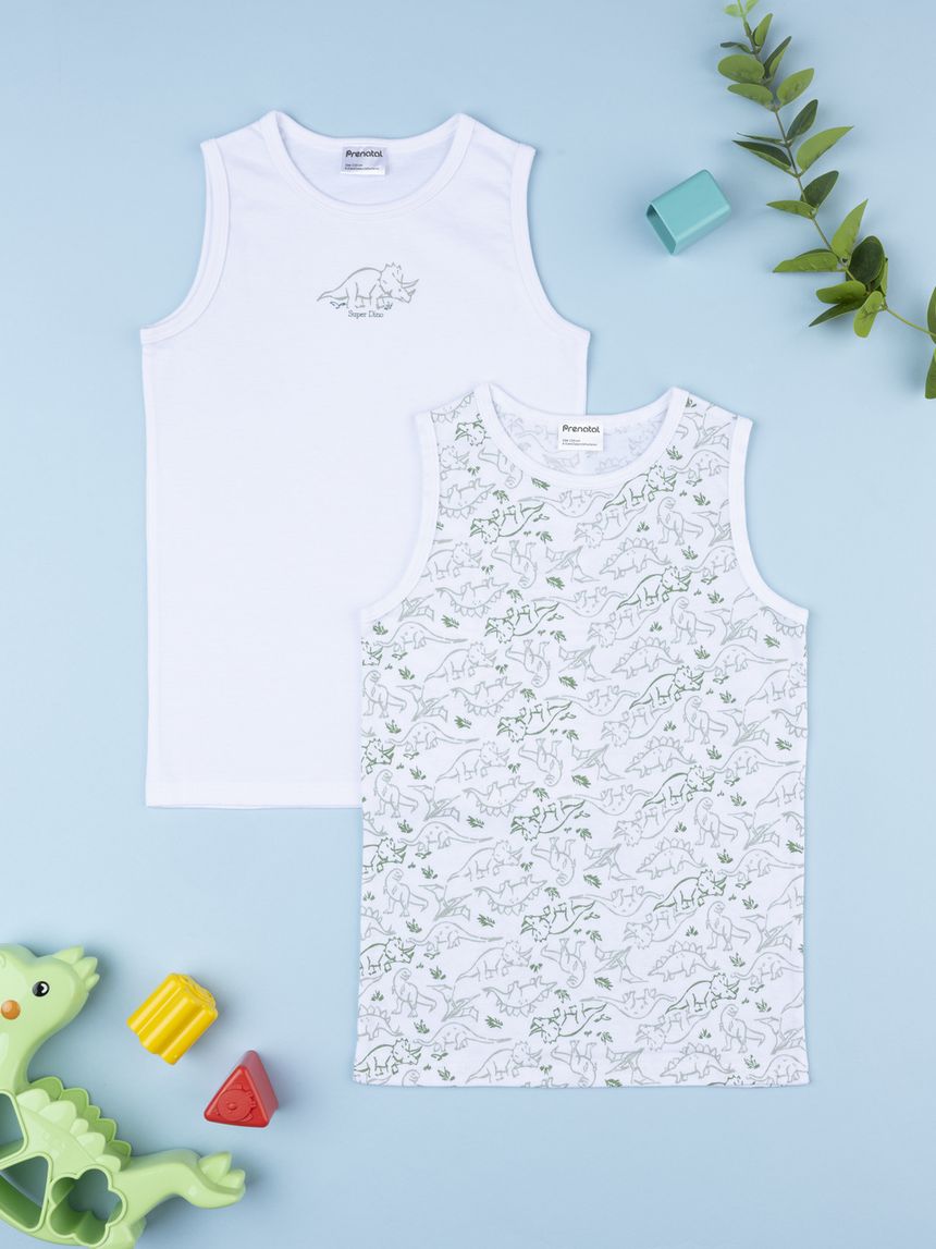 Pack 2 canotte bimbo dino