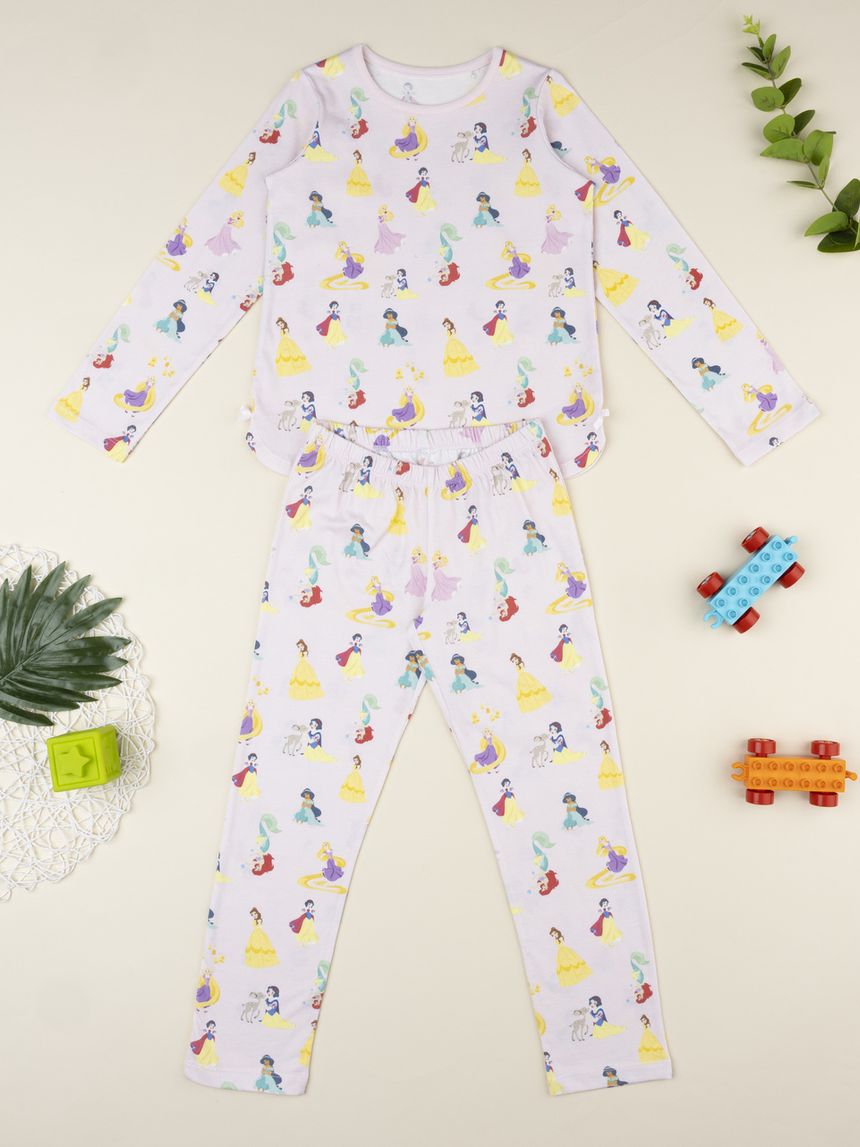 Pigiama bimba bianco principesse