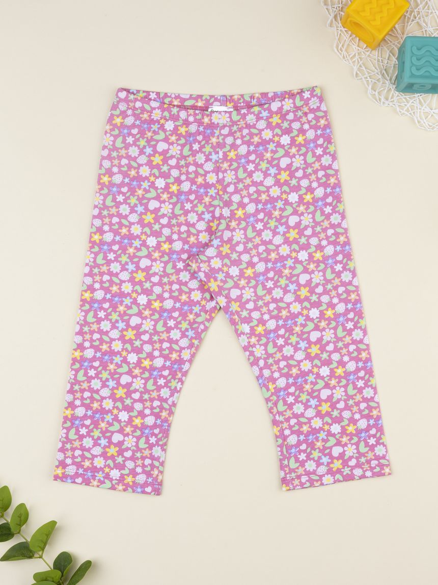 Legging bimba fantasia rosa