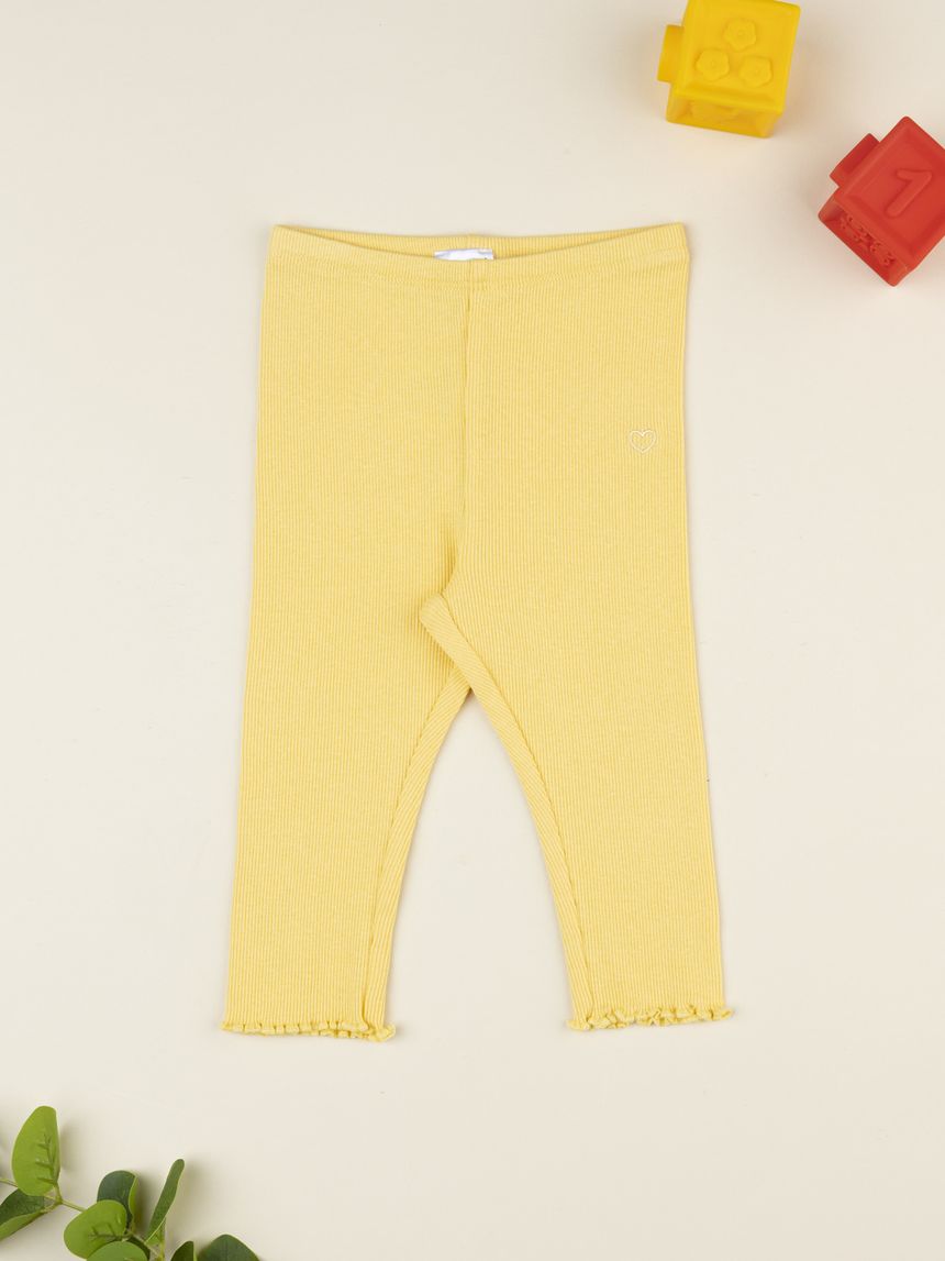 Legging bimba giallo