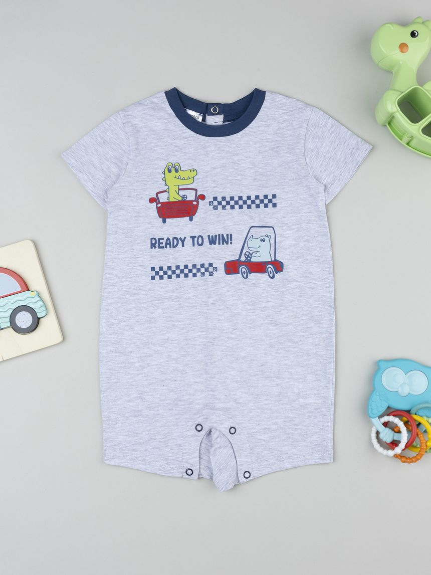Pigiama estivo bimbo grigio stampato