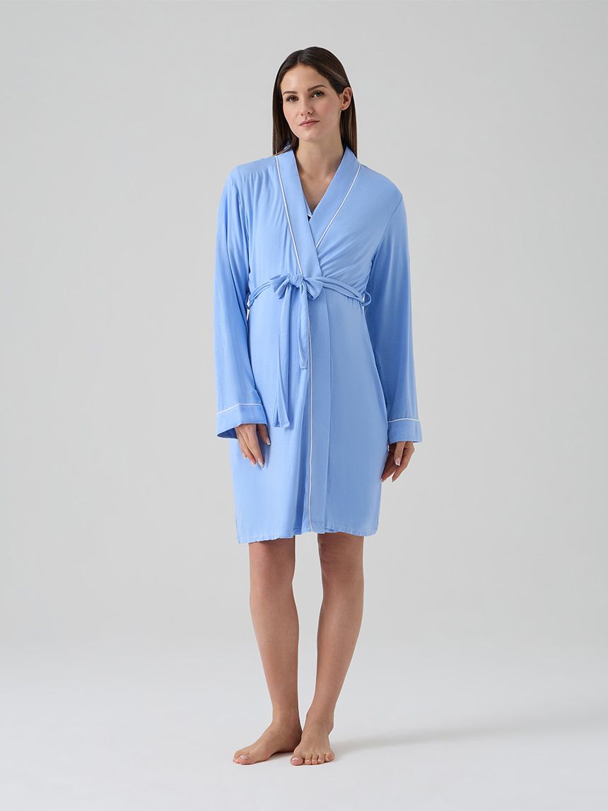 Vestaglia premaman azzurra