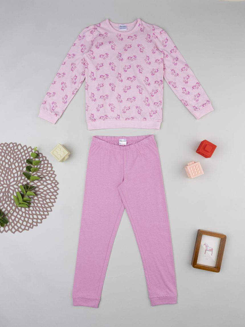 Pigiama lungo  bambina unicorni