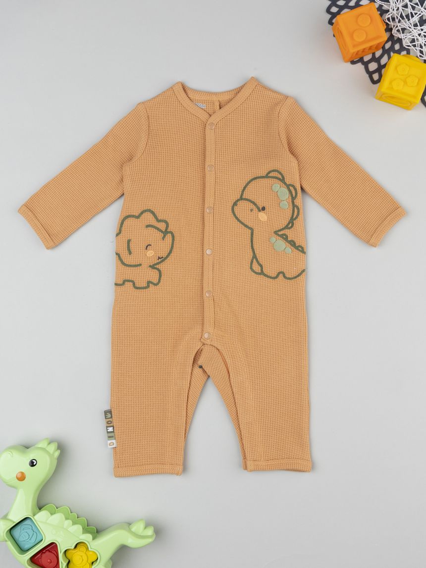 Tutina neonato arancione dinosauri