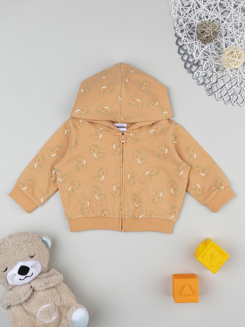 Felpa bimbo arancione allover