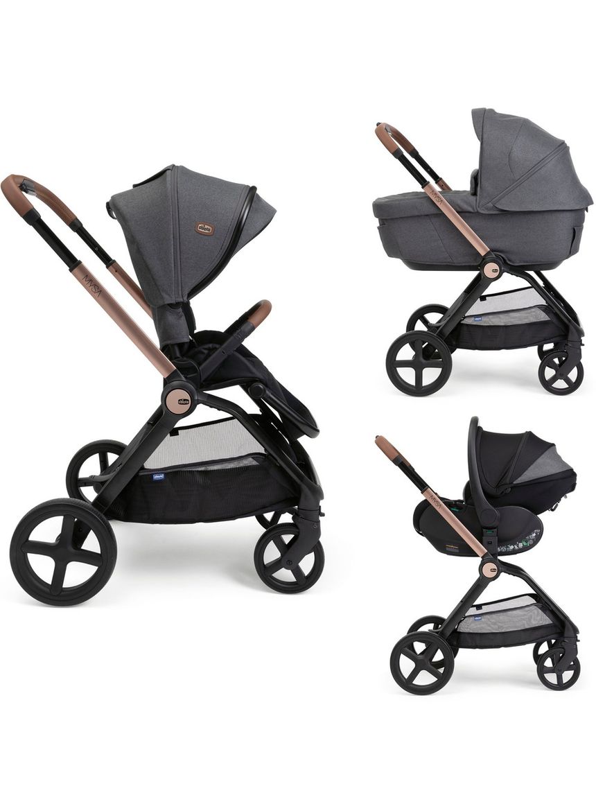 Trio mysa black satin grand confort con first seat recline - chicco